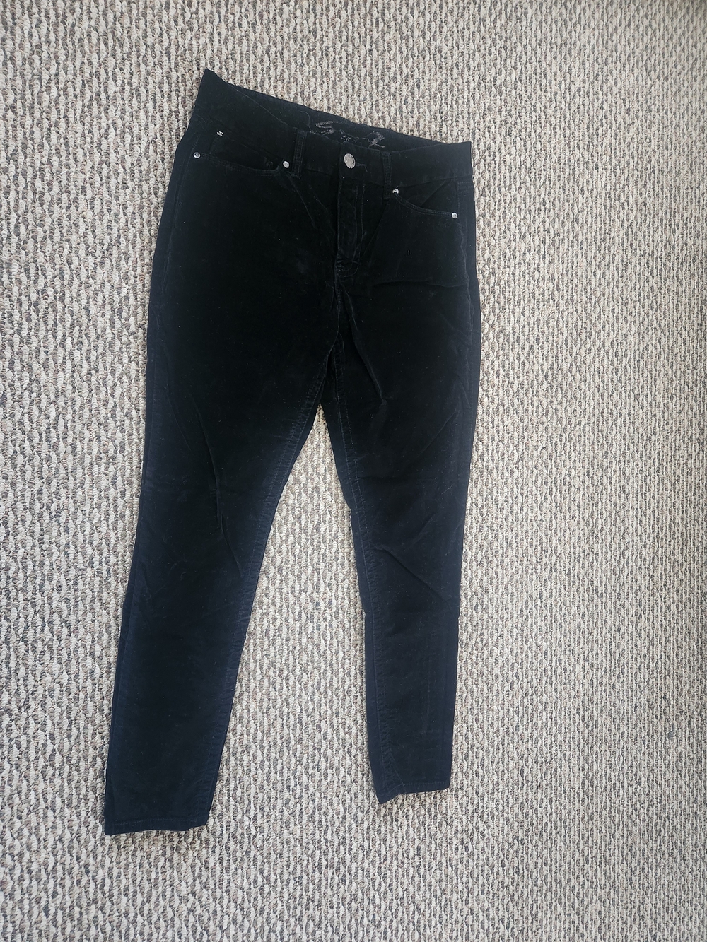 7 Jeans Black Velvet Feel Women’s Jeans Size 12